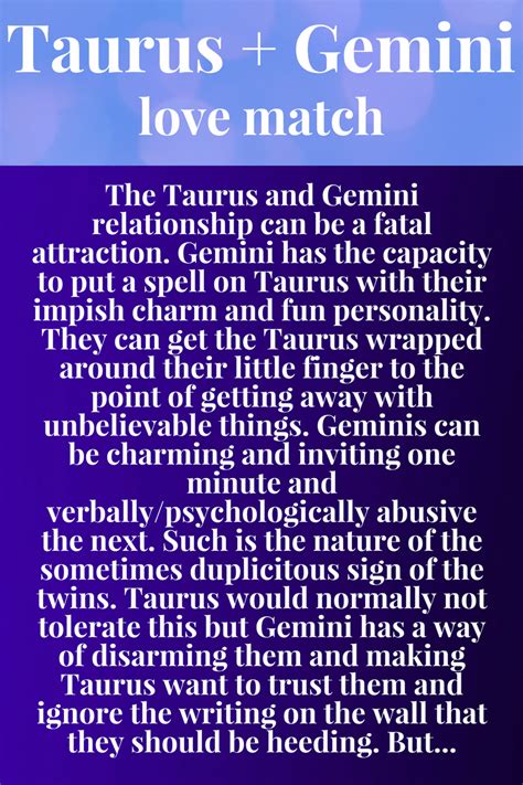 gemini woman and a taurus man|compatibility between taurus and gemini.